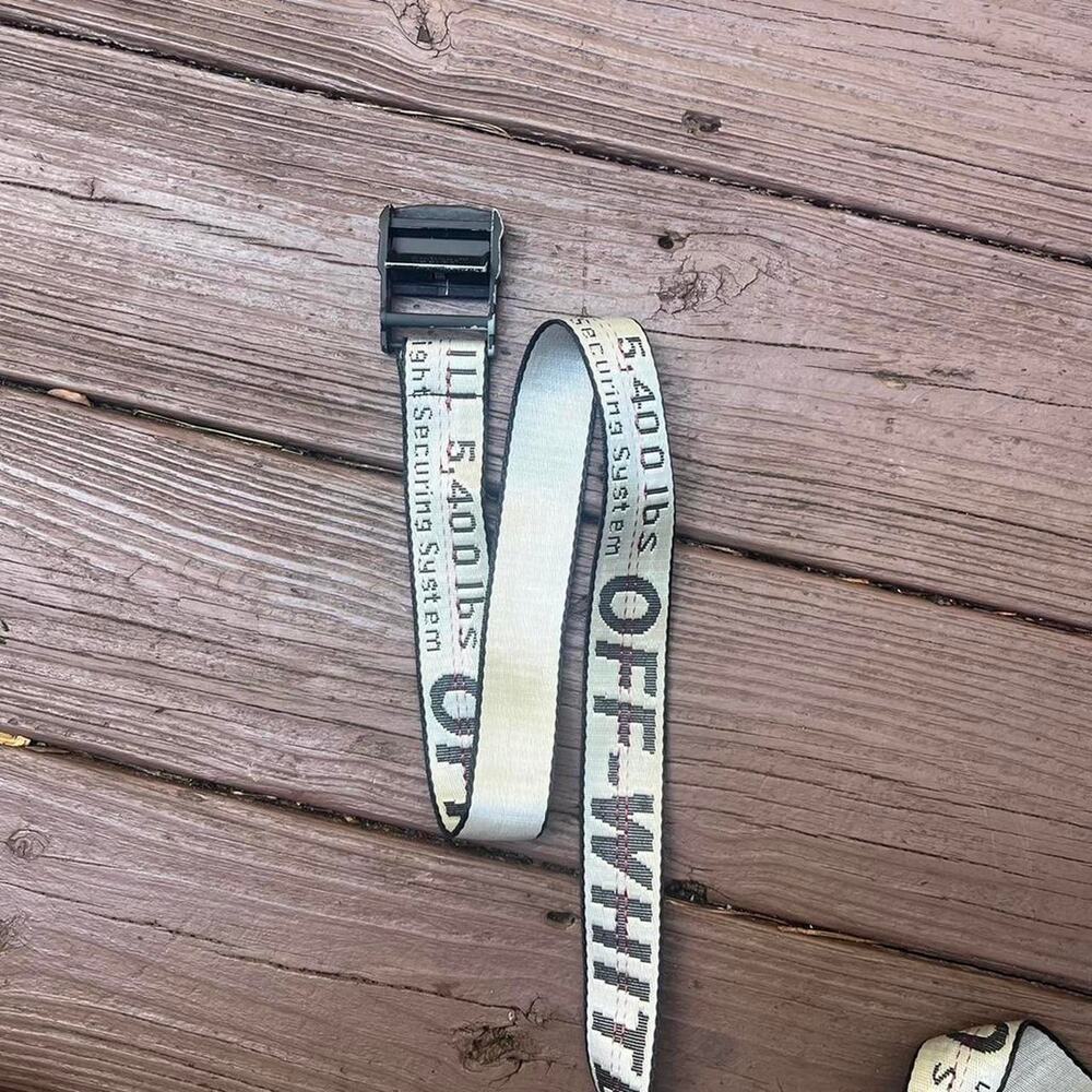 Vintage Y2K Off White Belt Men’s Streetwear Accessory Retro Fashion Quiet Luxury